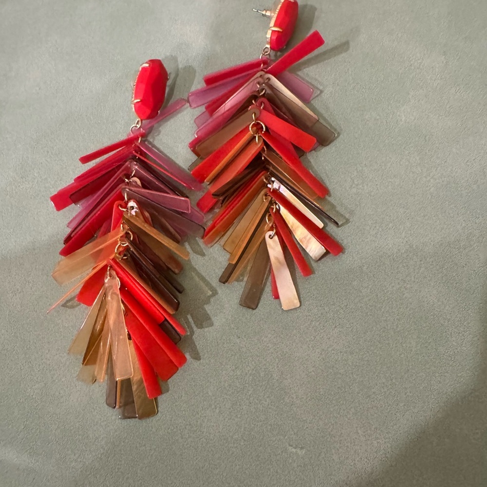 Kendra Scott Justine Red Earrings